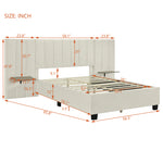 Walker Edison | Full Size Upholstered Platform Bed Thumbnail