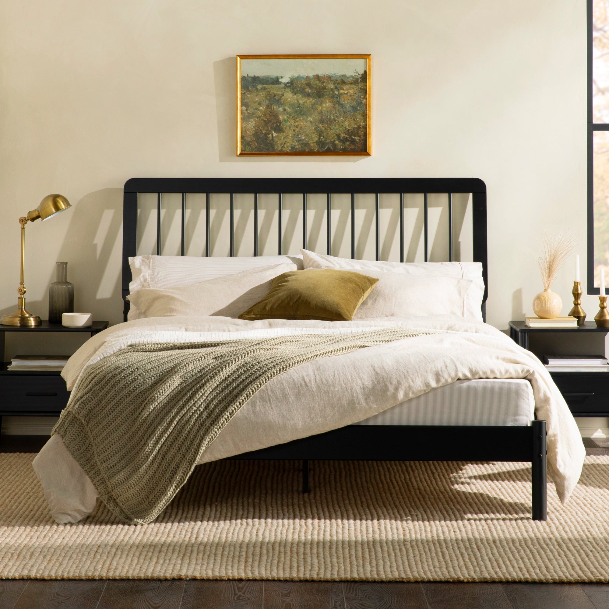 Mid-Century Modern Queen & King Bedframe | Cama Collection – Walker Edison