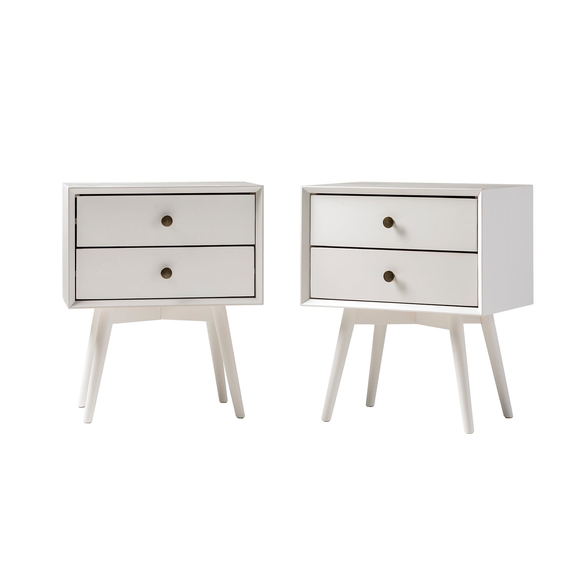 Mid-Century Solid Wood Nightstand Collection (1 or 2 Drawer) – Walker ...