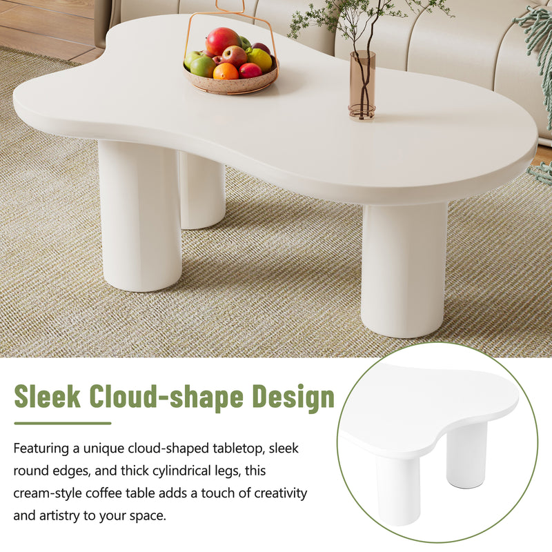 Walker Edison | Sleek Cloud-shape Design Coffee Table