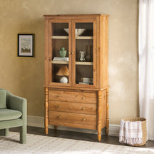 Traditional Vivienne Easy Assembly Bookcase Cabinet with Drawers