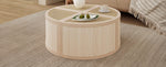 Walker Edison | Modular Round to Square Rattan Coffee Table Thumbnail