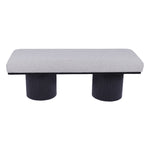 Walker Edison | Fluted Base Upholstered Bench Thumbnail