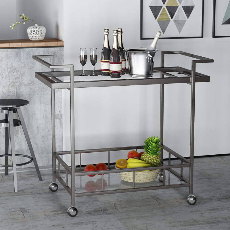 Walker Edison | Metal Sleek Bar Cart