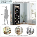 Walker Edison | Contemporary Design 30 Shoe Cubby Storage Cabinet Thumbnail