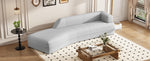 Walker Edison | Boucle Curved Chaise Lounge Modern 109" Sofa Thumbnail