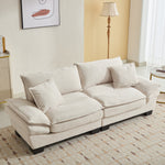 Walker Edison | Corduroy Cloud Loveseat Couch Thumbnail