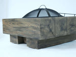 Walker Edison | Fire Pit with Wood Grain Design Thumbnail