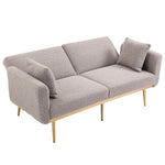 Walker Edison | Velvet Convertible Loveseat Sofa Thumbnail