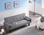 Walker Edison | Convertible Sofa Bed Dark Grey Thumbnail