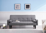 Walker Edison | Convertible Sofa Bed Dark Grey Thumbnail