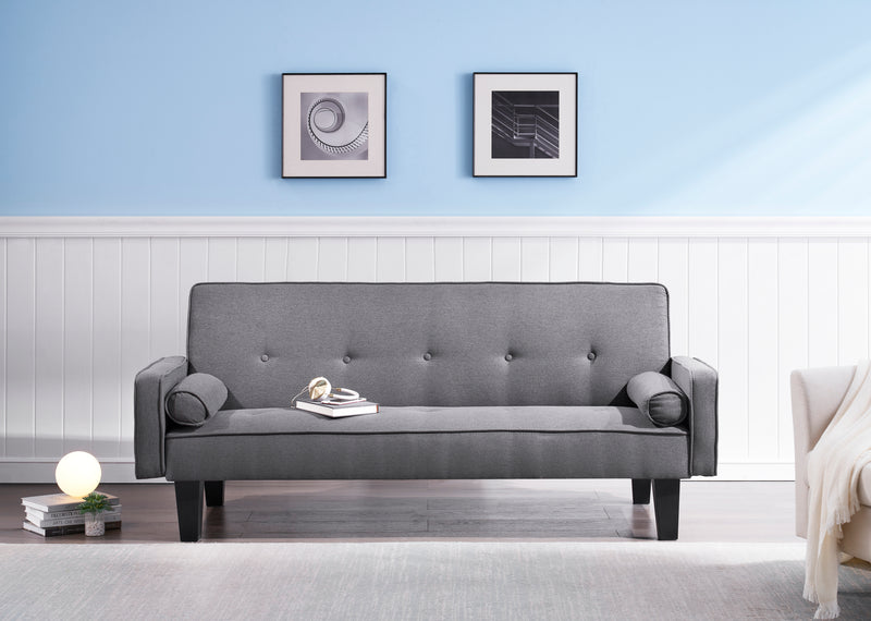 Walker Edison | Convertible Sofa Bed Dark Grey