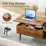 Walker Edison | Wood Lift Top Coffee Table & Desk with Storage Thumbnail