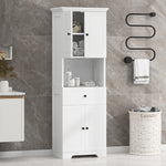 Walker Edison | White Tall Bathroom Storage Cabinet Thumbnail