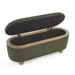 Walker Edison | Upholstered Storage Ottoman Bench Thumbnail