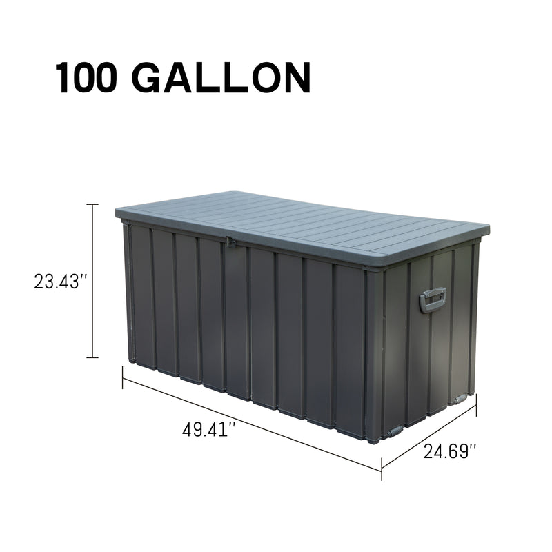 Walker Edison | Outdoor Waterproof Storage Deck Bin