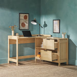 Holmes Modern L-Shaped Desk with Drawer Storage Thumbnail