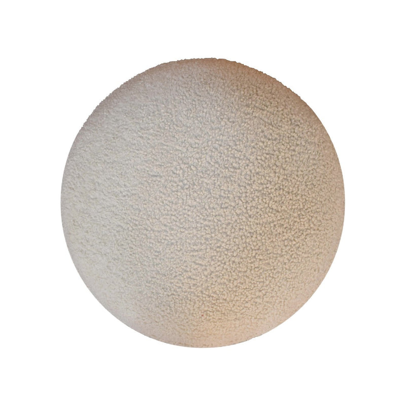 Walker Edison | Cream Boucle Rounded Footstool