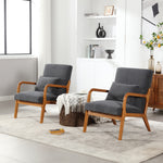 Walker Edison | Modern Accent Chair with One Pillow Thumbnail