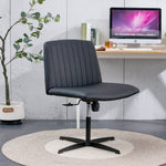 Walker Edison | Black Faux Leather Swivel Computer Chair Thumbnail