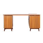 Walker Edison | Modern L-shaped 66" Desk with Storage Thumbnail