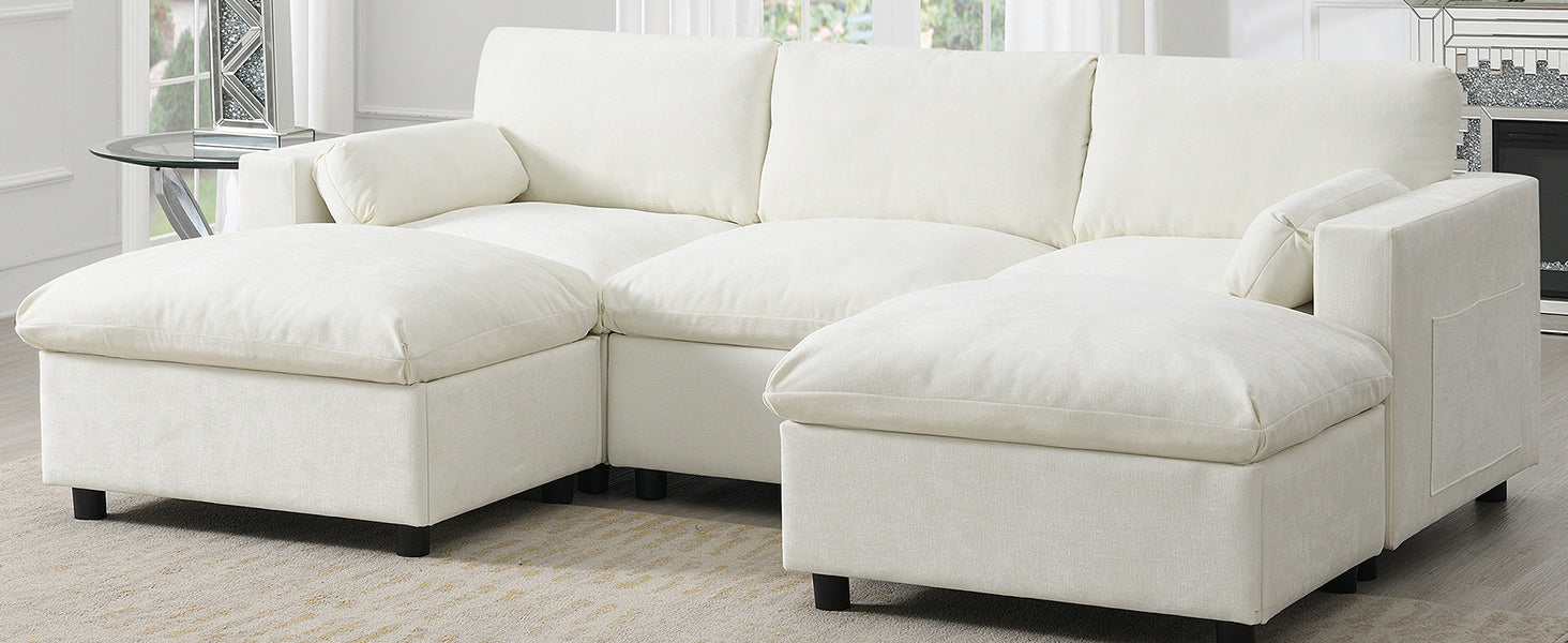 Walker Edison Modular Cloud Sectional Sofa