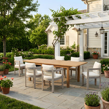 Modern Aracia Wood 7-Piece Dining Set, Seats 6