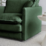 Walker Edison | Chenille Cloud Accent Chair with Ottoman Set Thumbnail