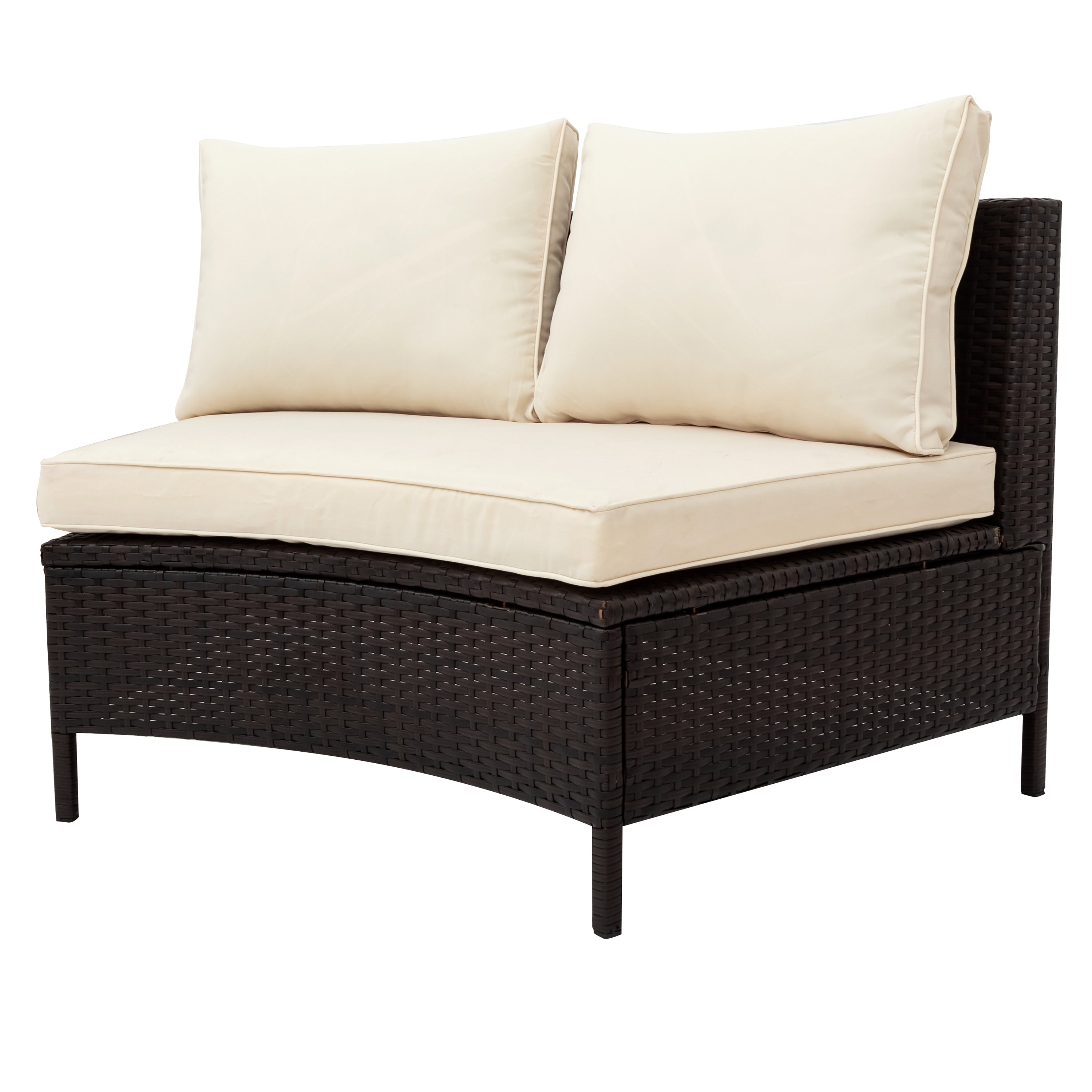 Walker Edison Wicker Sofa Set