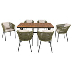 Walker Edison | All-Weather Outdoor 7 Pieces Patio Dining Set Thumbnail