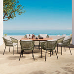 Walker Edison | All-Weather Outdoor 7 Pieces Patio Dining Set Thumbnail