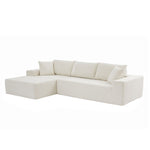 Walker Edison | Minimalist Right L-Shape Sectional Modular Couch Thumbnail