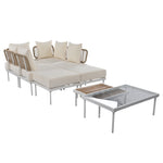 Walker Edison | Outdoor 8-Piece Sectional Sofa Set Thumbnail