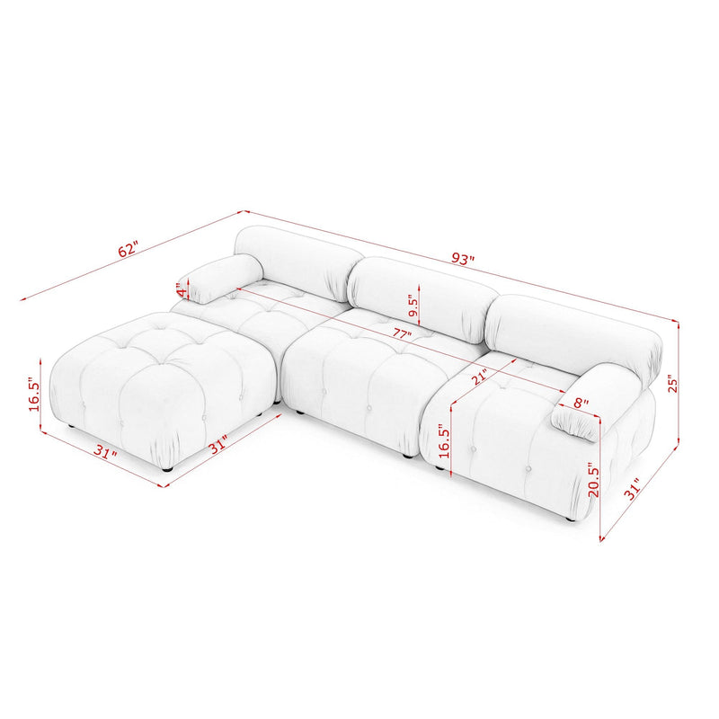 Walker Edison | Modular Cloud Sectional Sofa