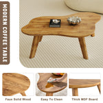 Walker Edison | Cloud Shape Wood Minimalist Coffee Table Thumbnail