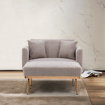 Walker Edison | Teddy Chaise Lounge Accent Chair Thumbnail