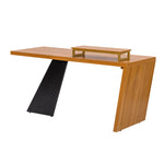 Walker Edison | Modern Wooden 63" Writing Desk with Monitor Stand Thumbnail