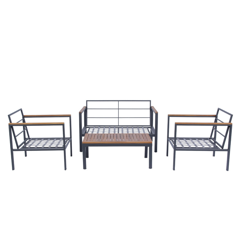 Walker Edison | 4 Piece Outdoor Sofa Chat Set