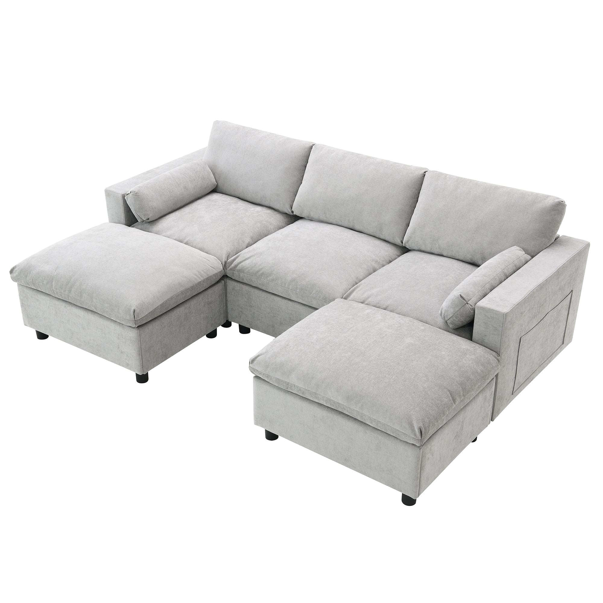 Walker Edison Cloud Modular Sectional Sofa - Thumbnail 4