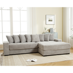 Walker Edison | Corduroy Right L-Shaped Sectional Cloud Couch Thumbnail