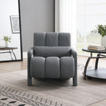 Walker Edison | Contemporary Modern Linen Upholstered Accent Chair with Pillow Thumbnail