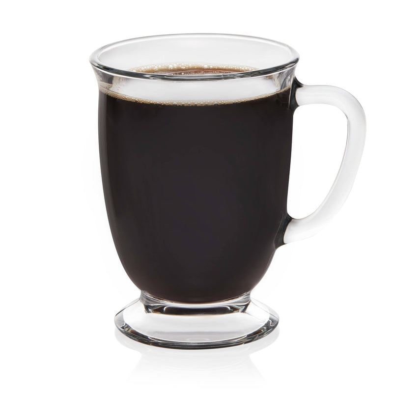 Libbey Kona Glass Coffee Mugs, 16-ounce, Set of 6 Beverageware Libbey 