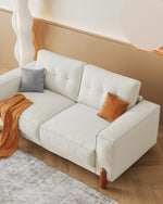 Walker Edison | Modern Teddy Tufted Loveseat Couch Thumbnail