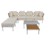 Walker Edison | Outdoor 8-Piece Sectional Sofa Set Thumbnail