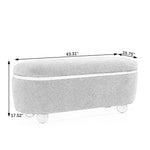 Walker Edison | Upholstered Storage Ottoman Bench Thumbnail