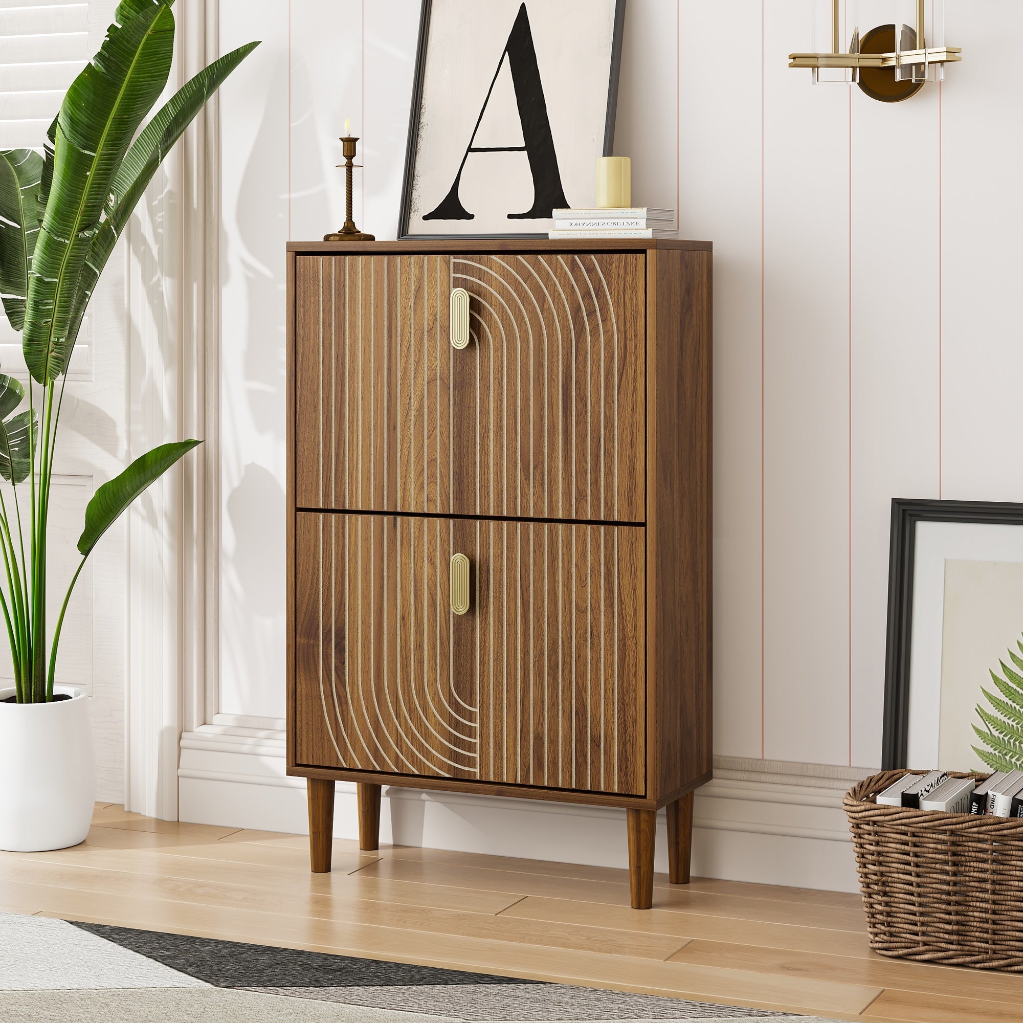 Walker Edison Shoe Storage Cabinet - Thumbnail 3