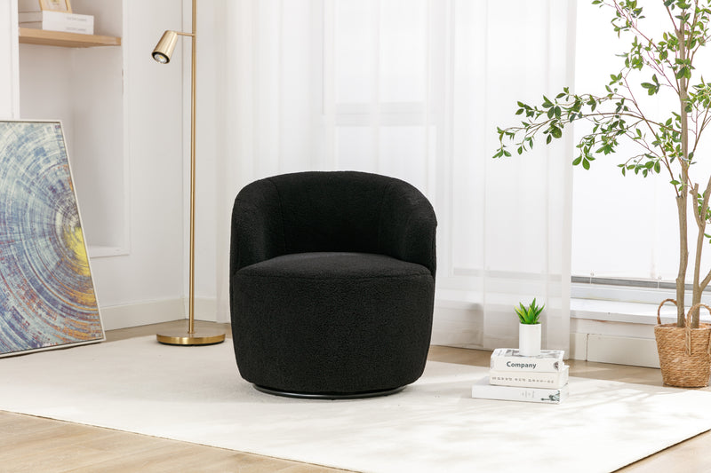 Walker Edison | Teddy Swivel Barrel Accent Chair