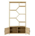 Walker Edison | Rattan Bookshelf Storage Cabinet Thumbnail