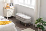 Walker Edison | Grey Velvet Storage Bench Thumbnail