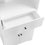 Walker Edison | White Tall Bathroom Storage Cabinet Thumbnail